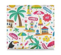 EtherSpher Summer Island Coconut White Premium Leather Car Registration & Insurance Card Holder Car Essentials per carte, documento essenziale patente di guida