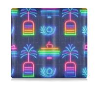 EtherSpher Summer Neon Boat Coconut Tree PU Leather Car Registration and Assicurazione Holder Essential Wallet Case per documenti, carte, patente