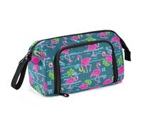 EtherSpher Summer Neon Flamingo Coconut Tree Blue Pencil Box Grande Capacità Custodie Con Matita con Manico per Scuola Infermiera Must Haves cartuchera pequena para lapices
