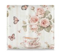EtherSpher Summer Vintage Peach Cups Roses Leather Toursuit titolare della carta di immatricolazione e assicurazione auto Prefetto Car Essentials Portafoglio per ID, patente di guida, chiavi di