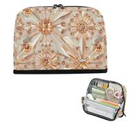 EtherSpher Sunburst Rose Gold Crystal Pattern Pencil Case Box Grande Capacità Penna Bag Alta Capacità Cancelleria Pen Bag per Preppy Scuola Forniture Lapiceras estuche para ninos