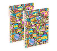 EtherSpher Taccuino a righe formato A5 Doodle Balloon 21,1 x 14,5 cm, resistente all'usura soggetto college a righe notebook 60 fogli per viaggi e scrittura