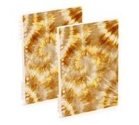 EtherSpher Taccuino formato A5 dorato Tie-dye disegnato a mano Sketch Journal 21,1 x 14,5 cm, copertina rigida singolo soggetto a spirale notebook 60 fogli per diario e lista delle cose da fare