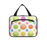 EtherSpher Trendy Polka Dot Peach Blue Cookie appeso borse da viaggio per le donne con gancio, designer espandibile trucco borsa organizzatore per viaggiare donne hotel bolso de mano para hombre L