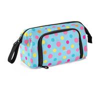 EtherSpher Trendy Polka Dot Pesca Blu Giallo Matita Borse Grande Capacità Caso Con Matita Portatile per Uomo High School Supplies cartucheras para el colegio