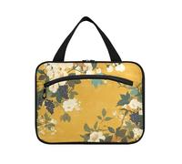 EtherSpher Ukiyo-e Style FIORE e bianchi Vite Vite Giallo appeso contenitori da viaggio per articoli da toeletta con gancio, designer chic make up borse per le donne campeggio porta cosmeticos mujer