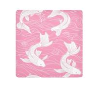 EtherSpher Ukiyo-e Style Fish Peach Make Up Bag Panno Magico Autoadesivo Viaggio Make Up Organizer Wrap 51,7 x 21,7 Wrapper Borse Organizer per Donne, Pesce stile Ukiyo-e Pesce Pesca, 21.7x21.7in
