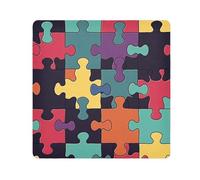EtherSpher Un cartone animato di colore Puzzle di trucco custodia da viaggio per obiettivo fotocamera panno autoadesivo cosmetico borsa da viaggio organizzatore involucro 21,7 X 21,7 involucro