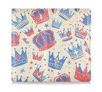 EtherSpher Union Jack Crown Flag Colore 4 luglio Giorno dell'Indipendenza in pelle auto registrazione e assicurazione titolare carta di assicurazione Prefetto Car Essentials Portafoglio per patente di