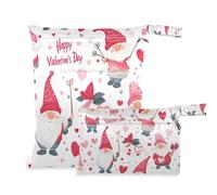 EtherSpher Valentine Red Dwarf - Borsa impermeabile per biancheria, confezione da 2, per costume da bagno con manici per asilo nido, bagno