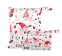 EtherSpher Valentine Red Dwarf - Borsa per pannolini con cerniera, confezione da 2 pezzi essenziali da viaggio per bambini, con manici per palestra, asilo nido