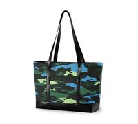 EtherSpher Verde Camouflage Modello semplice grande borsa del computer portatile con cerniera borse di totalizzatore del computer portatile per il lavoro per l'università con pannolino maletín para
