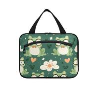 EtherSpher Verde Carino Rane Occhiali Primavera appeso borse per le donne che viaggiano con gancio, designer moda trucco borsa per auto per viaggiatore bagno estuches para maquillaje L, verde carino