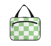 EtherSpher Verde e Bianco American Plaid appeso borse da viaggio per gli uomini con gancio, designer borse pieghevoli con cerniera per le donne che viaggiano viaggiando bolso de para mujer L, Plaid