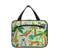 EtherSpher Verde Personalizzato Albero Animale appeso borsa cosmetica per le donne con gancio, designer necessità trucco organizzatore borsa per accessori must haves hotel maletín para maquillaje L