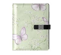 EtherSpher Verde Primavera Farfalla in pelle foderato notebook diario impermeabile copertura diario notebook per college 6.7x9.2