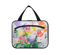 EtherSpher Vintage FIORE e bianchi con Acquerello Sense appeso viaggio cosmetici borse con gancio, designer pieghevole organizzatore cosmetico per le donne che viaggiano hotel estuches para maquillaje