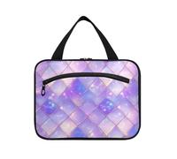 EtherSpher Viola Dragon Scales Sparkling appeso kit per gli uomini con gancio, designer moda medicina borse per viaggiare donne campeggio bolso viajero para mujer L, Scaglie di drago viola