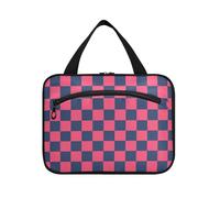 EtherSpher Viola e Blu American Plaid appeso caso da viaggio per articoli da toeletta con gancio, designer borsa trucco essenziale per auto per le donne must hotel estuche para brochas maquillaje L