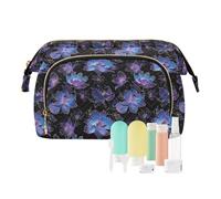 EtherSpher Viola Fiore Freddo Sacchetto di Trucco Impermeabile Caso Cosmetico Sacchetto di Trucco Cosmetico Borse Per La Borsa per i Casi di, Fiore freddo viola, 1 size