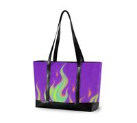 EtherSpher Viola Fluorescente Fiamma Fredda Impermeabile Laptop Tote con cerniera borsa da lavoro con il computer portatile per le signore con pannolino cartera para laptop de mujer