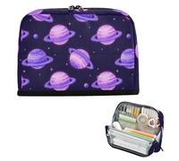 EtherSpher Viola Romantico Pianeta Universo Matita Astucci Grande Capacità Sacchetto di Trucco Con Cerniera Organizzatore di Cancelleria per Le Donne Forniture scolastiche estuches escolares para