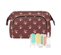 EtherSpher Windmill Danish Darkred Holiday Makeup Bag Essentials Cosmetic Makeup Bag Women Coin Purse per Card Key Organizer, Vacanze Danese DarkRed Mulino a vento, 1 size