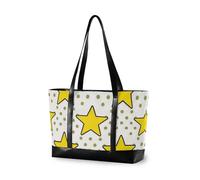 EtherSpher Yellow Stars Dot Yellow Cartella da donna impermeabile con cerniera borse di totalizzatore per computer per le donne per il viaggio con tablet maletines para mujer