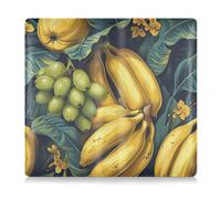 EtherSpher Yummy Bananas Pattern Giallo Autunno Pelle Premium Registrazione Auto Assicurazione & ID Card Holder Prefetto Car Essentials Portafoglio per Carte, Documento Essenziale Patente di Guida