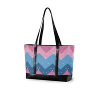 EtherSpher Zigzag Stripes in pastello rosa borsa di classe per le donne viaggio con cerniera portare su tote bag per le signore con tablet bolsa para computadora portatil mujer