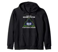 Ethical Hacker Cyber Security Design Sistema Sicuro Felpa con Cappuccio