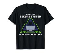 Ethical Hacker Cyber Security Design Sistema Sicuro Maglietta