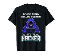 Ethical Hacker Cyber Security Design Sistema Sicuro Maglietta