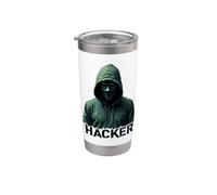 Ethical Hacker Cybersecurity Computer Science Regalo Uomini Donne Bicchiere termico in acciaio inox doppia parete