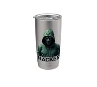 Ethical Hacker Cybersecurity Computer Science Regalo Uomini Donne Bicchiere termico in acciaio inox doppia parete