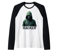 Ethical Hacker Cybersecurity Computer Science Regalo Uomini Donne Maglia con Maniche Raglan