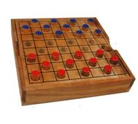 Ethical Tailandese Legno Spifferi Dama Strategia Tavola Gioco Rompicapo 14x14cm