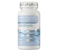 EthicSport Collagene Marino Integratore con Acido Ialuronico e Vitamina C, 120 Capsule