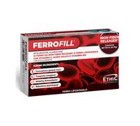 EthicSport Ferrofill - Integratore di ferro per la carenza e l'affaticamento, 30 compresse