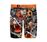 Ethika Tiger Temper Boxer, Arancione/Grigio, Large Uomo