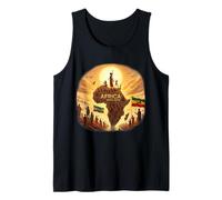 Ethiopian Flag Rasta Africa Rising Again from Ethiopia Canotta