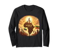 Ethiopian Flag Rasta Africa Rising Again from Ethiopia Maglia a Manica