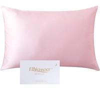 Ethlomoer Federa per cuscino in seta naturale pura per capelli e pelle, entrambi i lati 19 Momme, 600 fili, design con cerniera nascosta, 1 pezzo 40x60cm Rosa