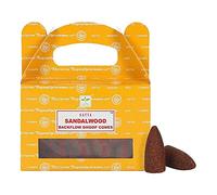 Ethniciti Satya - Coni di incenso originali Nag Champa, 24 coni, 1 confezione (legno di sandalo)