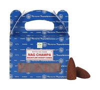 Ethniciti Satya - Coni di incenso originali Nag Champa, 24 coni, confezione da 1 (Nag Champa)