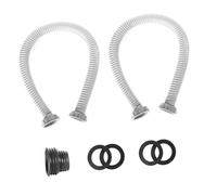 ETHZZLE 2 pezzi Tubo Scarico Lavabo Flessibile Estensibile per Cucina e Bagno Tubo Sfiato Antiruggine Corrugato e Adattabile Forme Resistente e Facile da Pulire