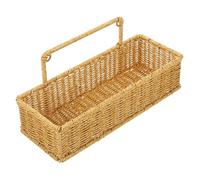 ETHZZLE Cesto Portaoggetti Rattan Imitazione Per Bagno Organizer Sospeso Facile Da Installare Per Doccia e Cucina Con Ganci Adesivi Inclusi Struttura Resistente e Superficie Liscia Per Uso