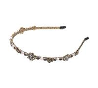 ETHZZLE Fascia per Capelli Elegante Donna con Perle e Strass Cerchietto Vintage Decorativo per Sposa e Party Accessorio Raffinato per Ragazze e Donne per Matrimoni e Occasioni Speciali