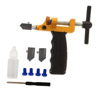 ETHZZLE Strumento Manuale Tagliapiastrelle e Tagliavetro in Metallo con Impugnatura Ergonomica e Design Rotella Multifunzionale per Taglio di Vetro Ceramica e Specchi