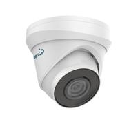 EtiamPro Telecamera di rete Dome IP, telecamera di sorveglianza, 4 MP, LED IR, visione notturna 30 m, ottica fissa, tecnologia WDR, funzione PoE, app Guarding Vision, per interni ed esterni, bianco